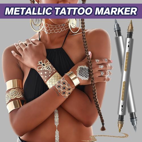 K KERNOWO Multicolour Water Resistant Face Paint & Tattoo Pen 18Pcs Set