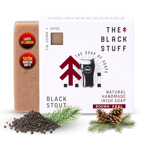 The Black Stuff All-Natural Bar Soap for Men – Moisturizing & Exfoliating