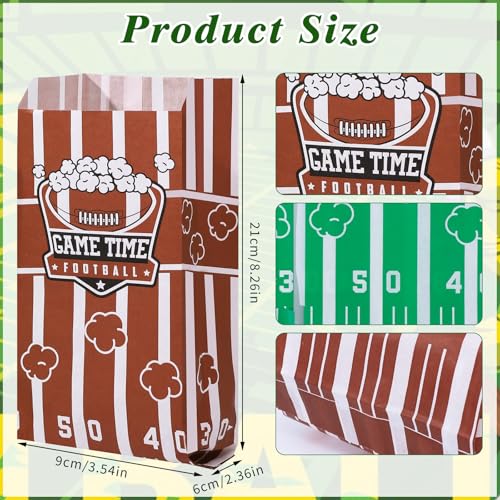 600 Football Popcorn Bags - 1 Oz Paper Snack Bags for Parties