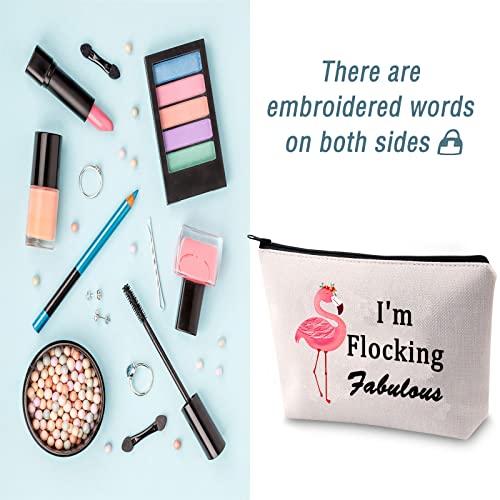 I'm Flocking Fabulous Pink Flamingo Cosmetic Bag - LEVLO