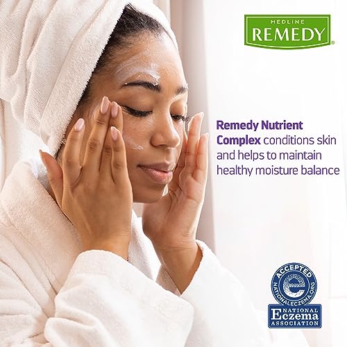 Medline Remedy Clinical Skin Cream Moisturizer 12 fl oz - Nourishing, Fragrance-Free, Hypoallergenic Lotion for Face and Body
