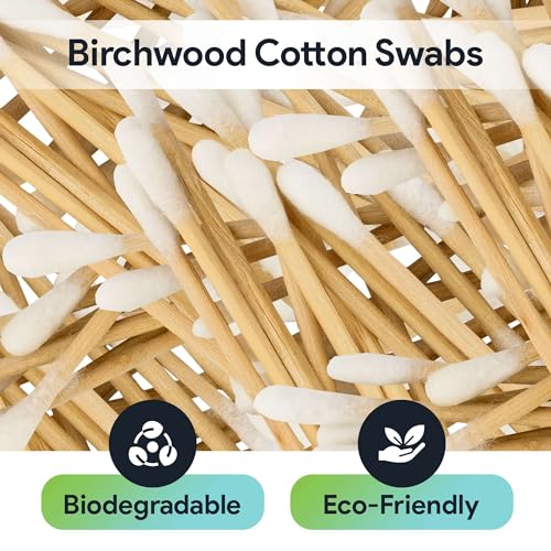 FifthPulse Biodegradable Cotton Swabs - 8 Inch Birchwood Sticks
