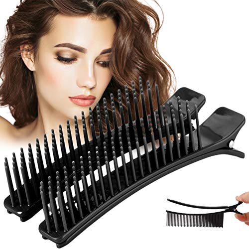 GOTOTOP 2PCS Black Hair Clip Comb Set Multifunctional Salon Styling Tool