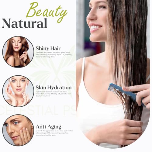 Argan Oil 4 oz - 100% Pure Organic Cold-Pressed Hair & Skin Moisturizer