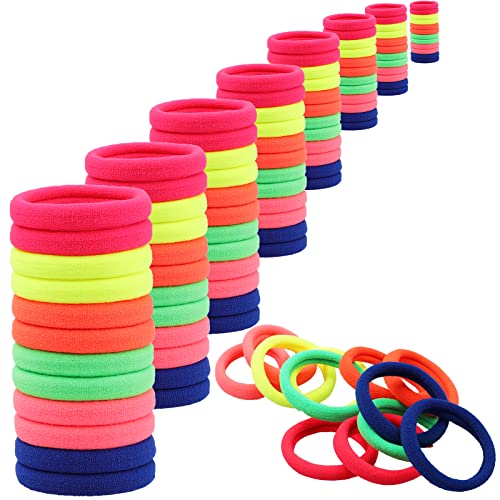 Antye 100Pcs Seamless Hair Ties Summer Color No Damage for Thick or Fine Hair