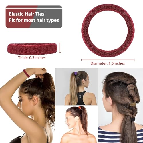 150PCS Elastic Hair Ties No Crease Seamless Hair Bands for Thick & Thin Hair