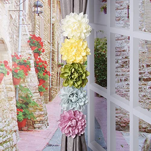 Flower Curtain Ties - 2pcs Adjustable Decorative Buckles