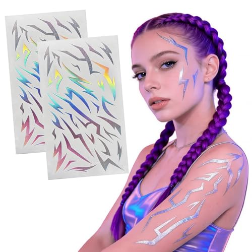 50 Dark Fantasy Temporary Tattoos with Demon Marks for Cosplay