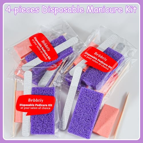 Bebbtiy 4 in 1 Disposable Pedicure Manicure Kit - Pack of 20