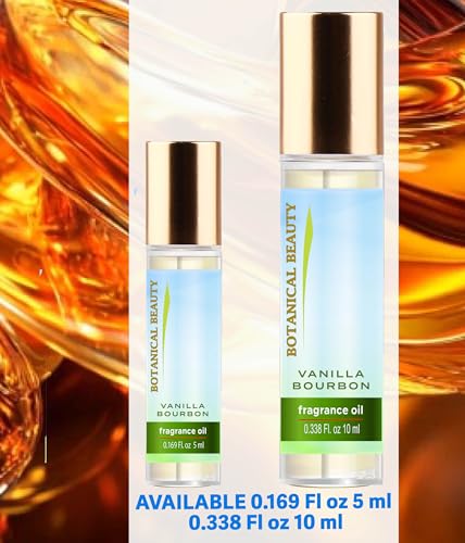 Botanical Beauty Vanilla Bourbon Fragrance Oil Roll-On - Long Lasting, Vegan Scent