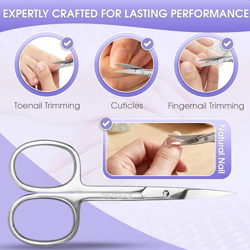 Curved Cuticle Scissors Stainless Steel Manicure Tool for Precise Nail Care