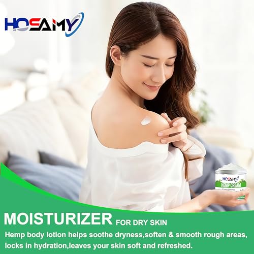 HOSAMY Hemp Seed Oil Cooling Body Gel 300 Pack – Soothing Moisturizer for Dry Skin, Hand & Body Care, 0.04oz x 300