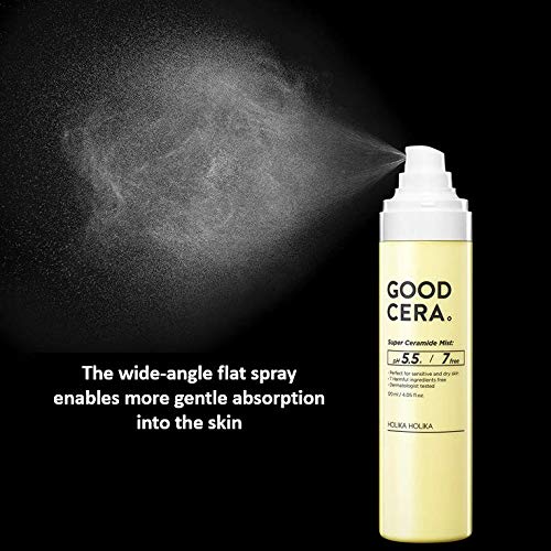 HOLIKA HOLIKA Good Cera Super Ceramide Facial Spray - pH 5.5 Hydrating Mist with Triple Ceramide & Botanical Oils, 4.05 fl oz