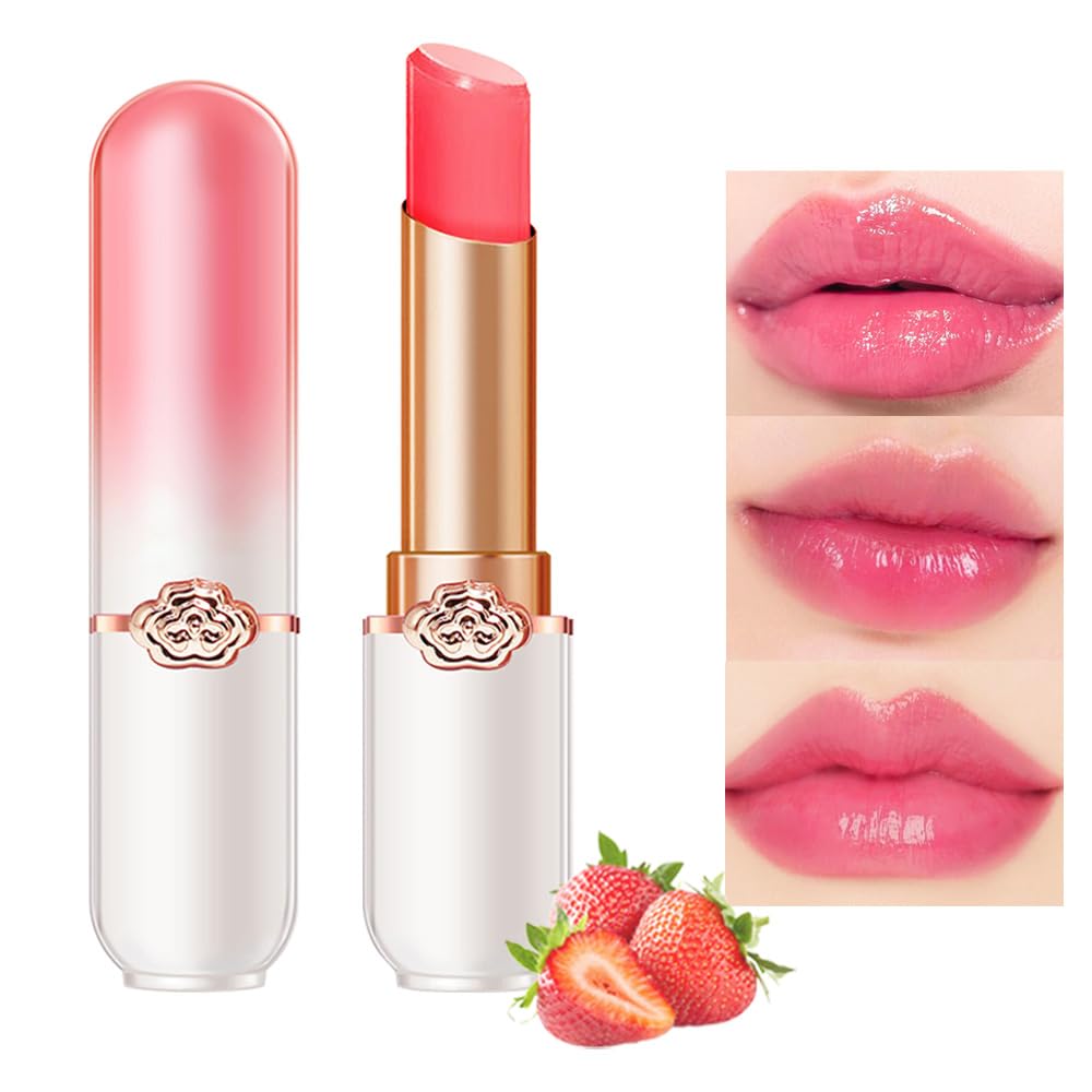 Peach Color Changing Lipstick - Long Lasting Waterproof Lip Stain | Moisturizing Lip Balm Set (6 Pcs)