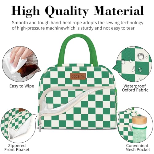 Insulated Lunch Bag for Adults | Large Capacity Tote by Coobiiya