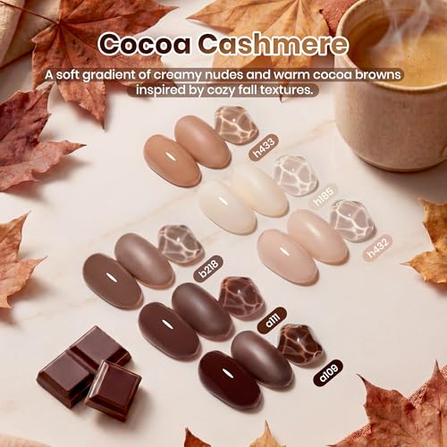 Beetles Cocoa Cashmere Gel Polish Set - 6 Shades of Brown Nail Polish