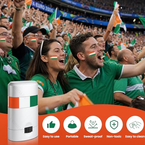 LYBHDAFA Green White Orange Flag Face & Body Paint Stick - Patriotic 1PCS