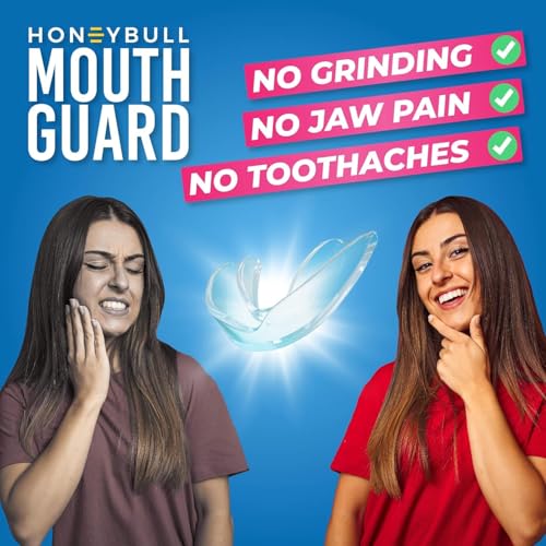 HONEYBULL Anti Grinding Night Guards - 6 Pack, Custom Fit, BPA-Free