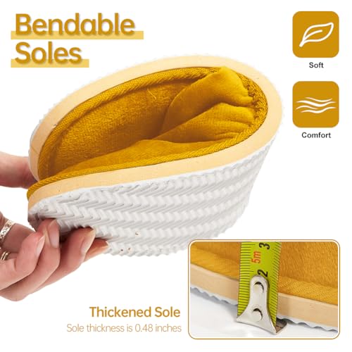 Large Yellow Disposable Spa Slippers for Premium Guests - 2-6 Pairs