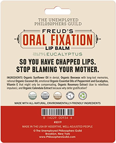 Freud's Oral Fixation Lip Balm - Eucalyptus Mint, 0.15 oz