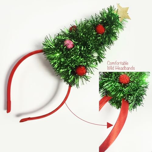 Christmas Headband Set - Santa Hat and Reindeer Hair Accessories for Women