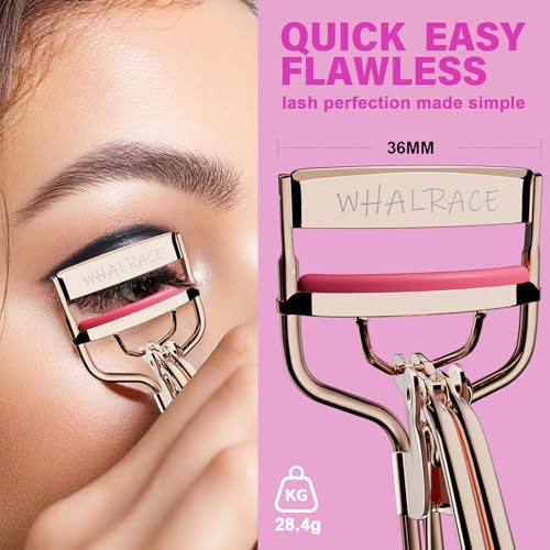 Ergonomic Eyelash Curler with 6 Replacement Pads for Long-Lasting Curl