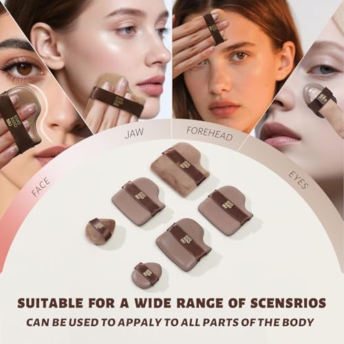 Guoxiaoniu 24pcs Powder Puff Set with 4 Cases - Reusable Makeup Sponges for Foundation & Powder, Includes Velour & Travel Puffs, 4-Box Variation