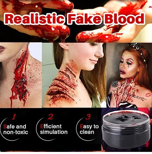 Mysense SFX Makeup Kit: Liquid Latex, Scar Wax, Face Paint & Stage Blood