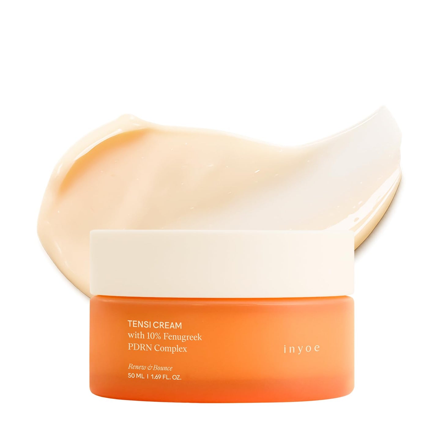 inyoe Tensi Cream with 10% Fenugreek PDRN Complex, Firming Daily Moisturizer for Sensitive Skin, Peptides, Centella, Squalane, Korean Skin Care, 1.69 fl oz
