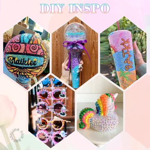 16000 Pcs 4mm Multicolored Resin Rhinestones with B7000 Glue - DIY Crafting Kit