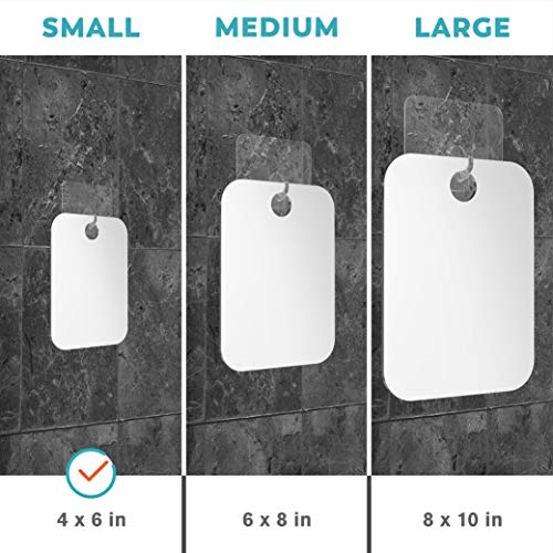 HONEYBULL Fogless Shower Mirror for Shaving - Compact 4x6in