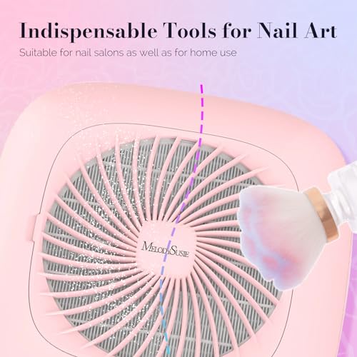 MelodySusie Nail Art Dusting Brush - Pink-Purple Makeup Brush
