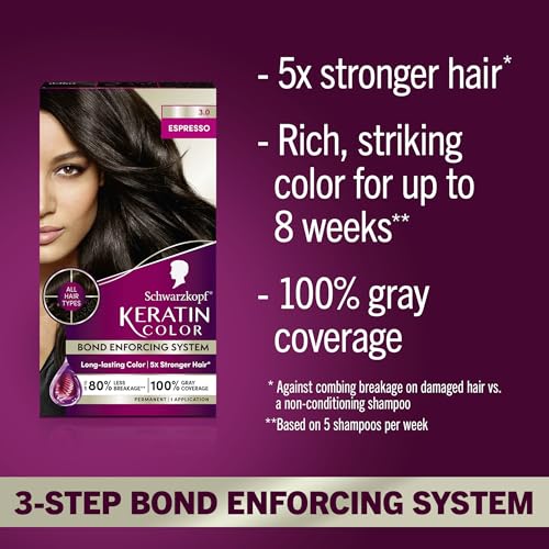 Schwarzkopf Keratin Color 3.0 Espresso Permanent Hair Dye