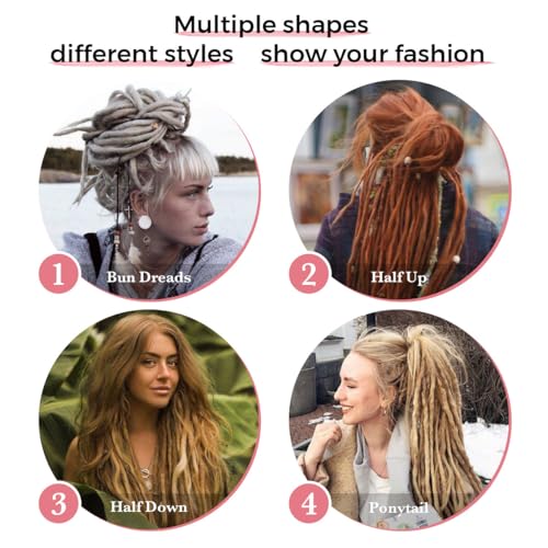 Vecago 24-Inch Synthetic Dreadlock Extensions - 40 Strands Single Ended