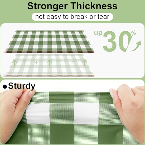 Buffalo Check Disposable Tablecloths - 4 Pack, 54x54