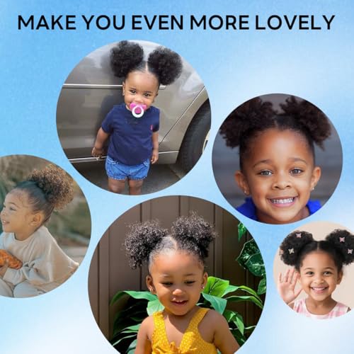 TANJET 4-Inch Afro Puff Drawstring Ponytail - 100% Human Hair Curly Extension