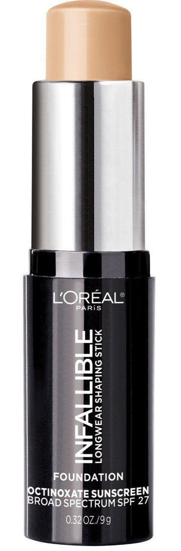 L'Oreal Paris Infallible Longwear Shaping Stick Foundation - 411 Chestnut, 0.32 Oz Tube