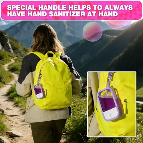 6 PCS Portable Silicone Case Spray Bottles - 50 ML Refillable Travel Containers