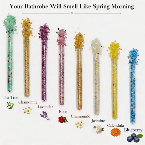 Organic Bath Salts Gift Set with 8 Natural Scents - Relaxing Spa Experience