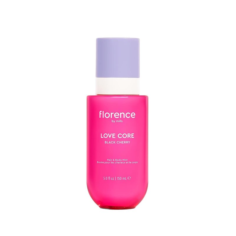 Florence by Mills Love Core Black Cherry Hair & Body Mist - Refreshing Fragrance for All-Day Hydration