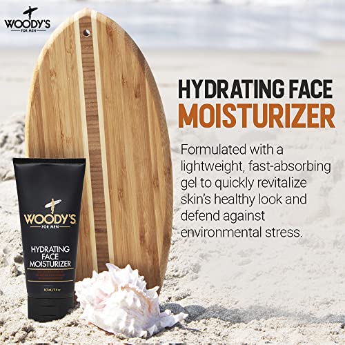Woody's Face Moisturizer for Men with Menthol - Hydrating Daily Lotion 5 fl oz