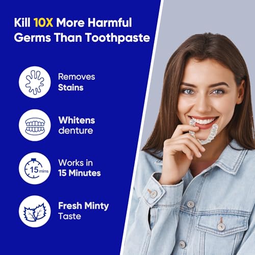 MySmile Retainer & Denture Cleaning Tablets - Mint, 120 Count