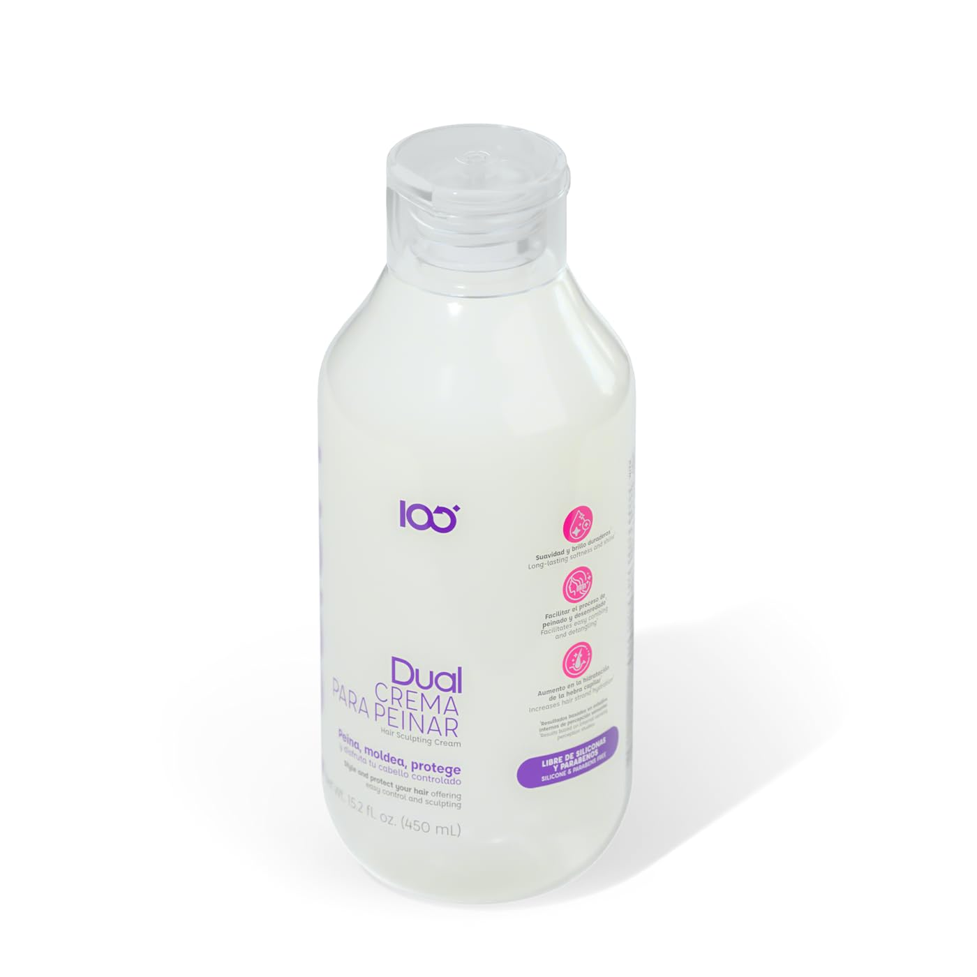 La Pocion Crema Peinar DUAL Leave-In Conditioner - 15.2 Fl Oz (450ml) | Dual-Action Detangling & Shaping Cream | Nourishes, Protects, and Tames Frizz Without Weighing Hair Down