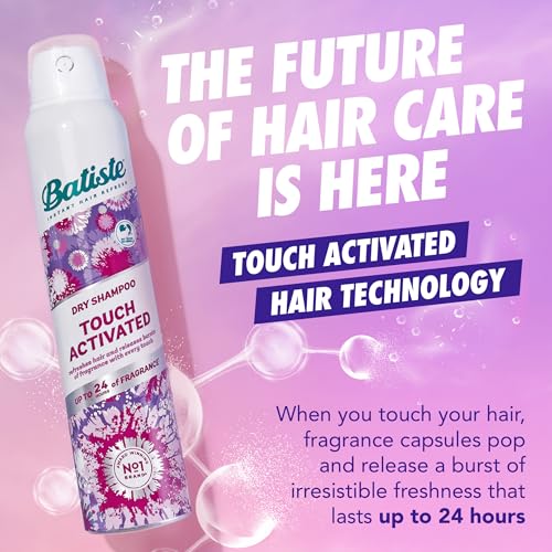 Batiste Touch Activated Dry Shampoo 3.81 Oz Pack of 2 - Up to 24H Freshness & Scent Releasing Technology