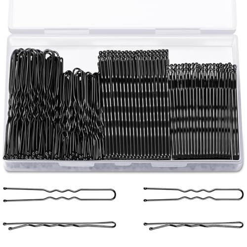 Bobby Hair Pins Kit - U Shaped Black Pins for Women, 200pcs