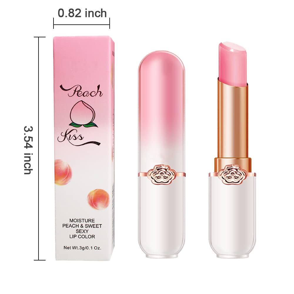 BINGBRUSH Peach Color Changing Lipstick Set - Long Lasting PH Mood Tinted Lip Balm & Gloss for Women | 2 Pcs