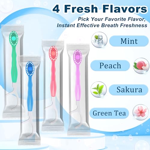 Futetui 40 Pack 5-in-1 Mixed Flavor Disposable Toothbrushes