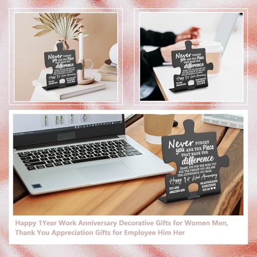1st Work Anniversary Plaque - Appreciation Gift for Employee