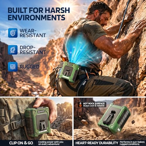 Truvatronix Portable Waist Fan with 10000mAh Battery & Turbo Airflow