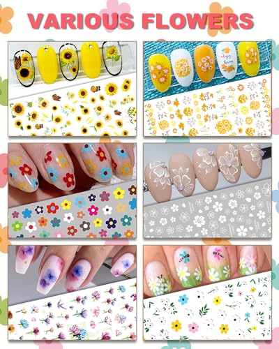 IDDFEVE 30 Sheets All Holiday & Seasonal Nail Stickers - Colorful Self-Adhesive Nail Art Decals